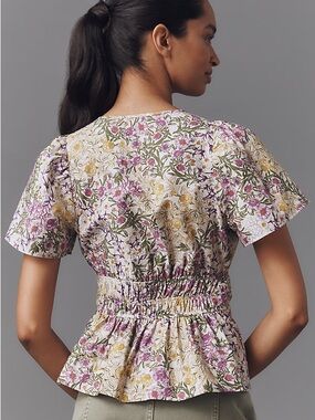 Anthropologie floral blouse
